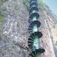 Taihang Mountains, Schwindelerregend, Wendeltreppe, Berg, Fels, Hoch