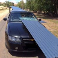 The Best Pics:  Position 1 in  - Accident, corrugated iron, car, windshield, luck