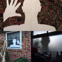 Erschrecken, Prank, Schatten, Silhouette