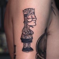 Bart Simpson, Tattoos, lustig