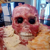 Totenkopf, Speck, Käse, Platte, Horror