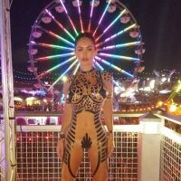 Riesenrad, Frau, Kirmes, Rummel, Bodypainting