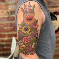 Blumen, Tattoo, Lachen, Horror