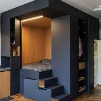 Bett, Zimmer, Platzsparend, Design, Möbel, Schrank, Zimmer